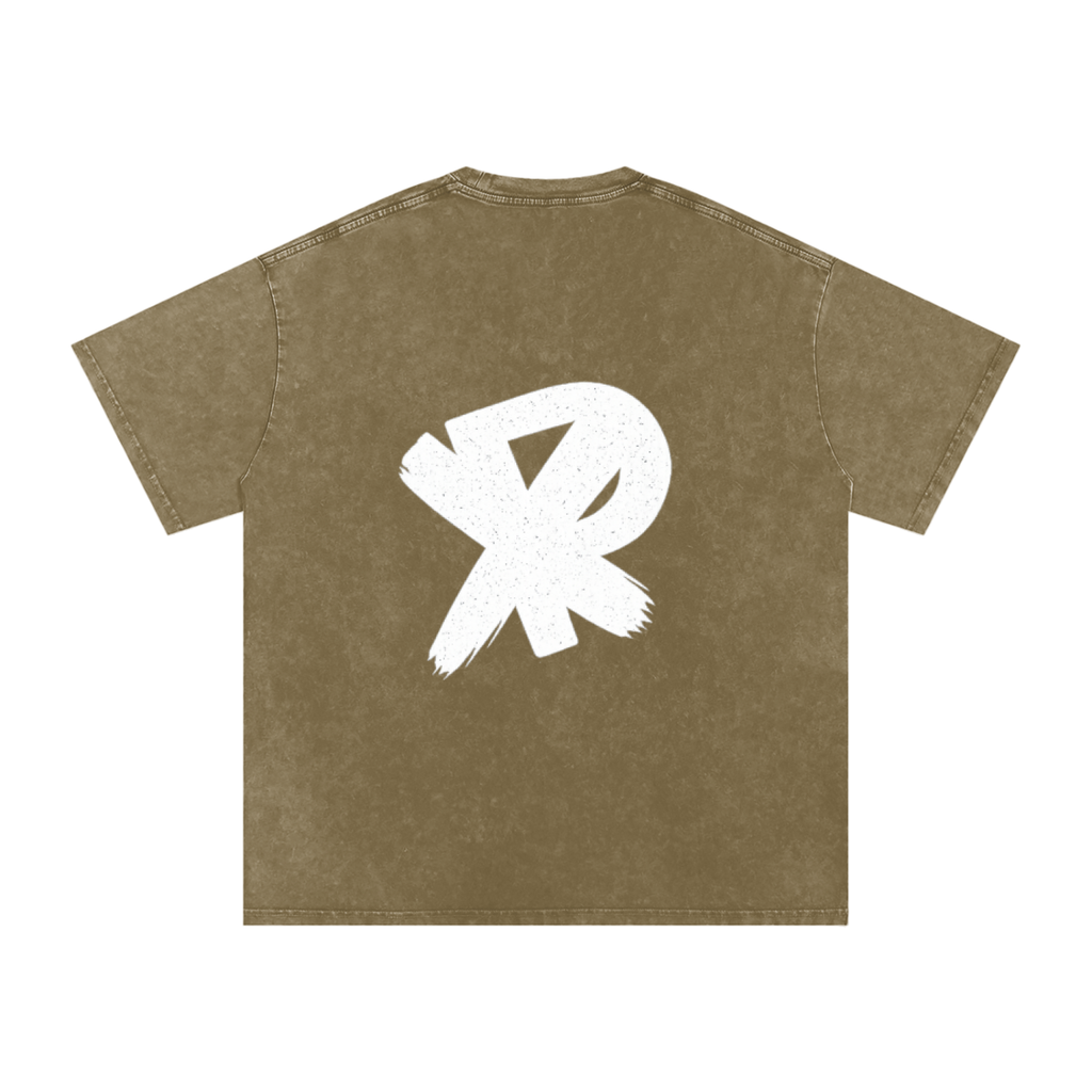 Snow Washed Oversized Cotton T-Shirt