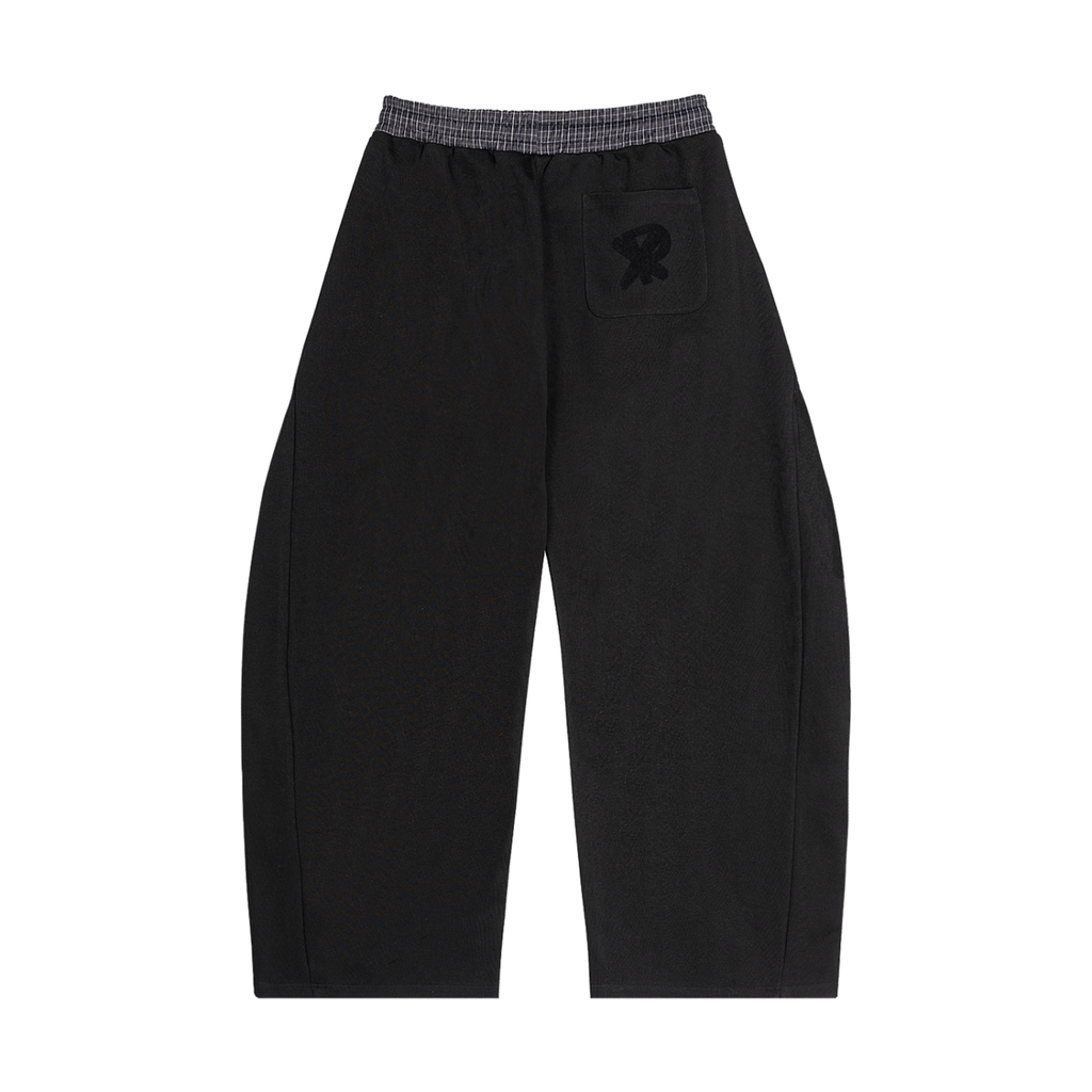 Plaid Waistband Barrel Sweatpants