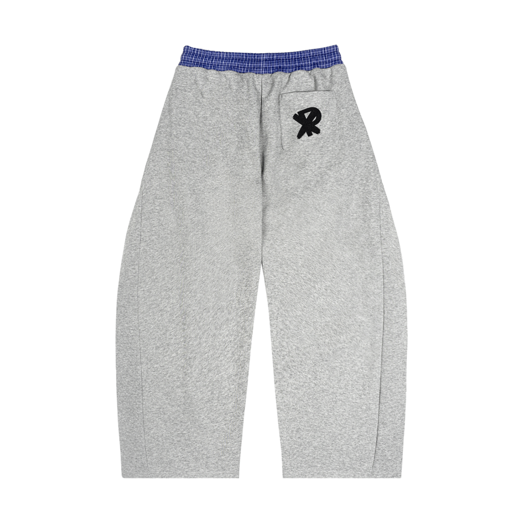 Plaid Waistband Barrel Sweatpants
