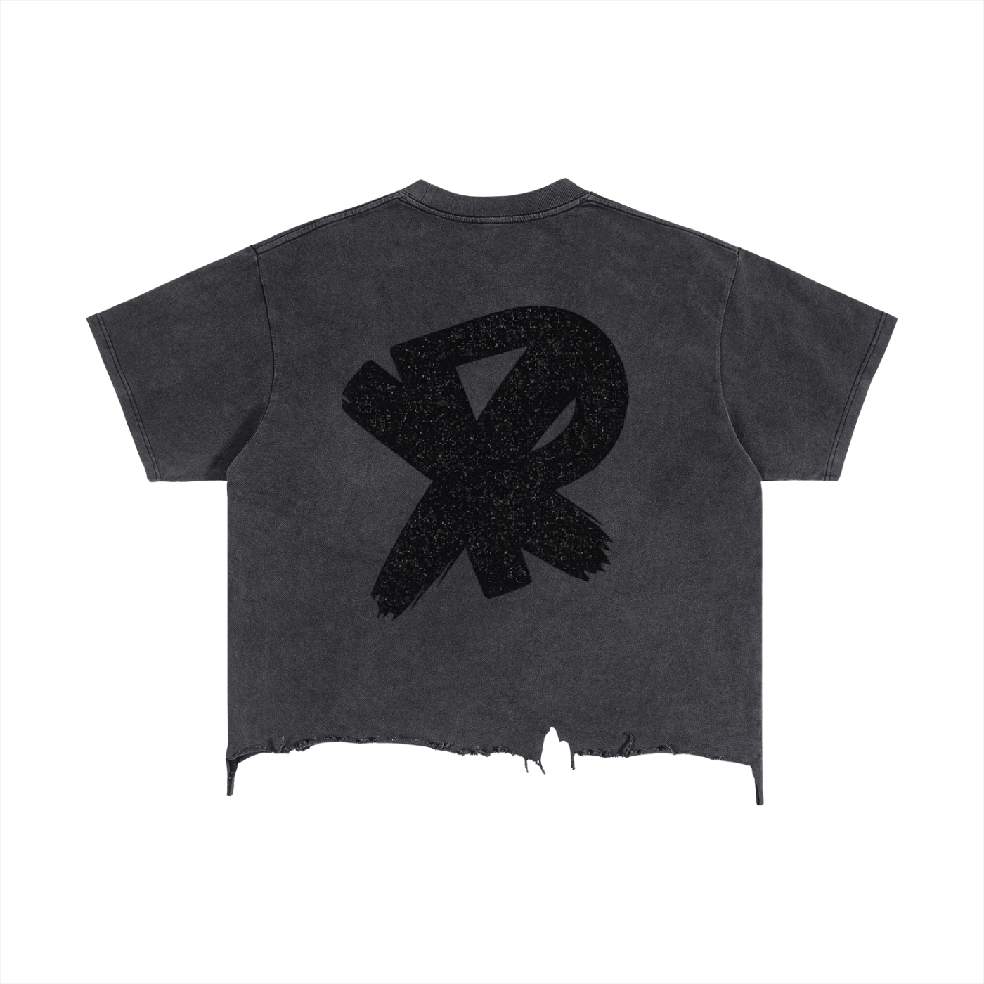 Vintage Wash Boxy Distressed Hem T-Shirt