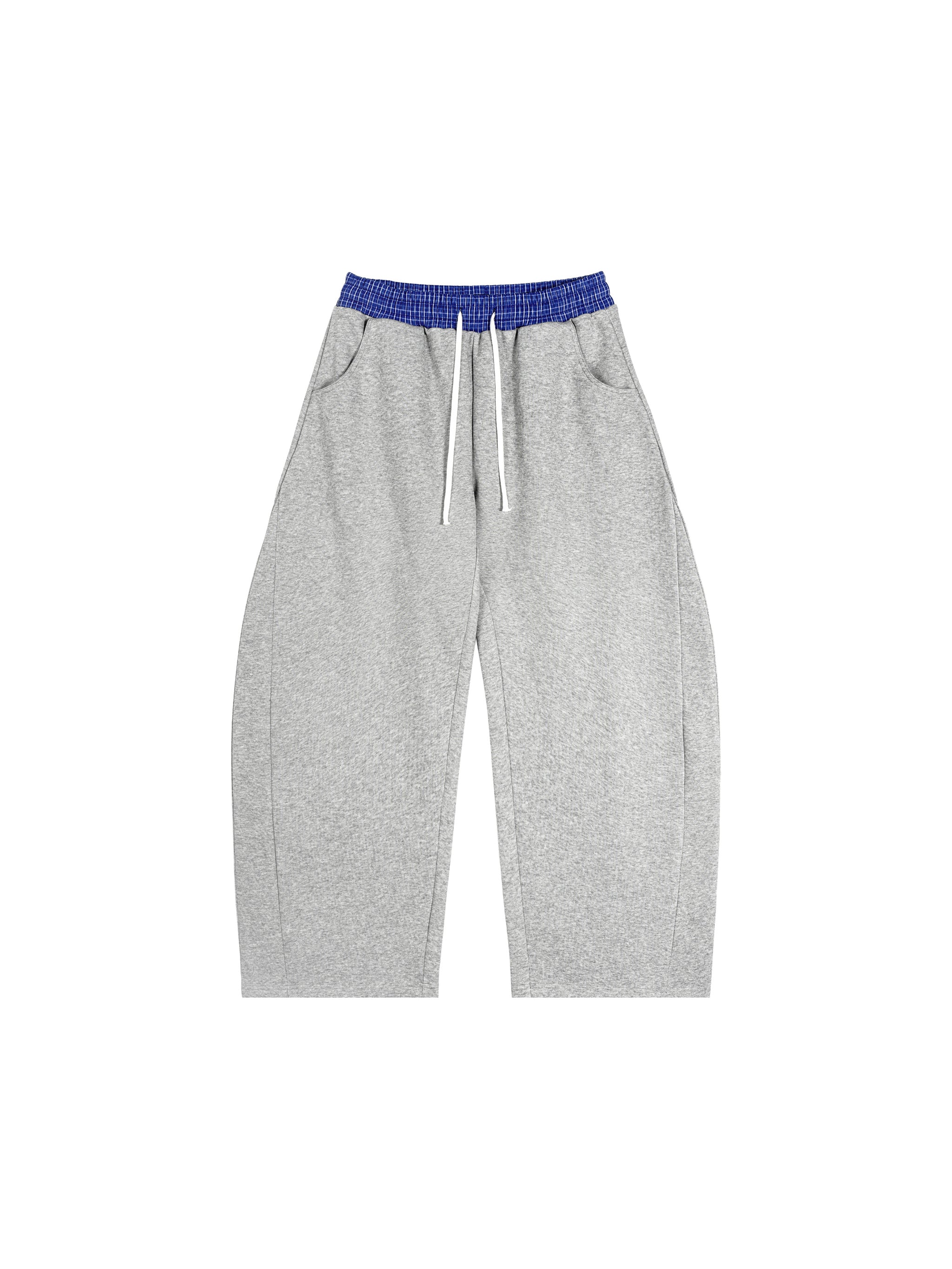 Plaid Waistband Barrel Sweatpants
